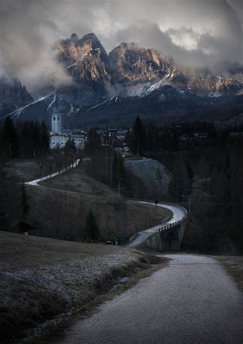 The Feeding Trough Mountain Village The Dolomites Italy