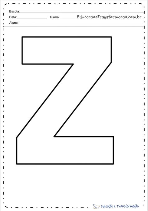 Letras Para Imprimir Letra Z Educação E Transformação