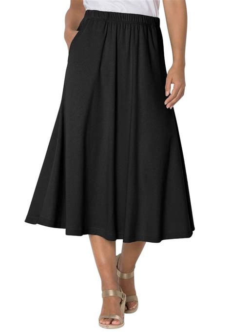 7 Day Knit A Line Skirt Plus Size Skirts Woman Within Plus Size