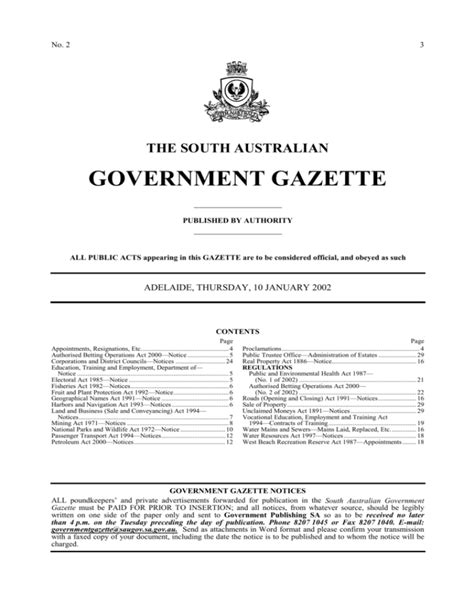 Government Gazette Sa
