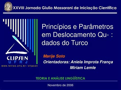 Ppt Princ Pios E Par Metros Em Deslocamento Qu Dados Do Turco Powerpoint Presentation Id