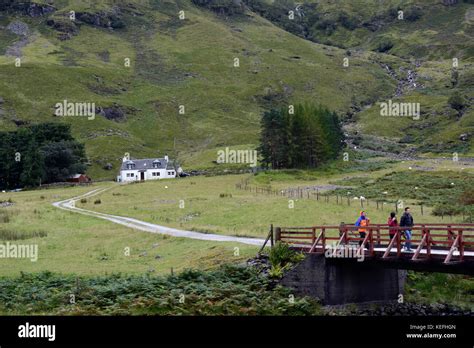 Scottish Highlands Near Glencoe Scotland Mountain Pass Stock Photo