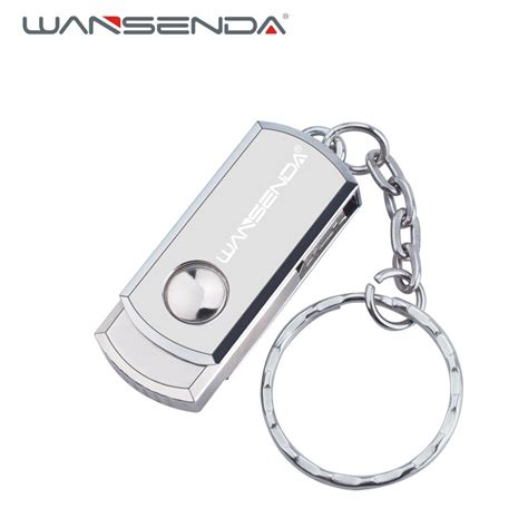 Wansenda Stainless Steel Swivel Usb Flash Drive Key Chain Pen Drive 4gb
