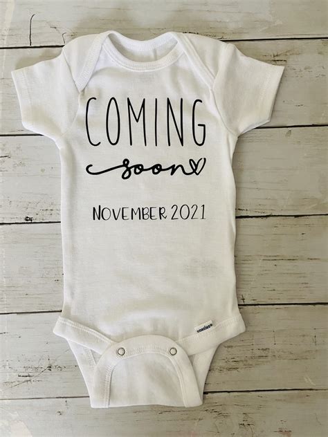 Coming Soon Onesie Baby Announcement Onesie New Baby Etsy
