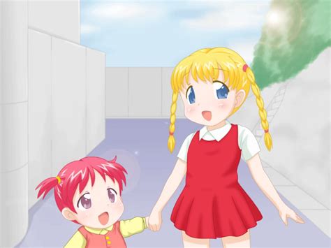 Ekikon Kenkyuukai Animated Animated  2girls Blonde Hair Child