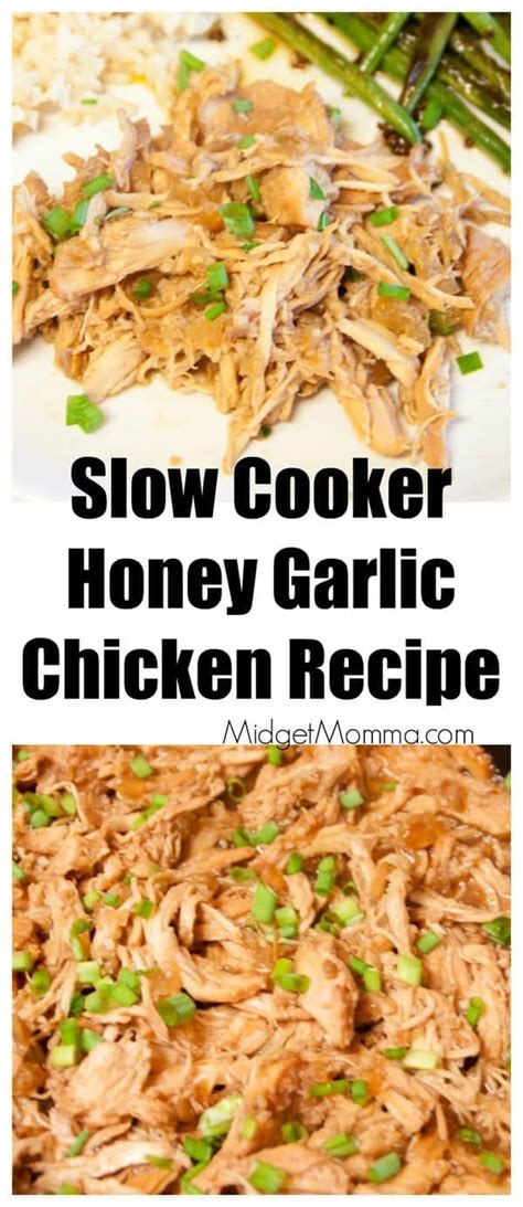 Slow Cooker Honey Garlic Chicken Recipe Midgetmomma