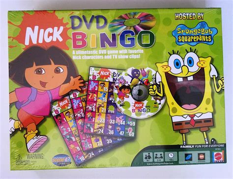 Nickelodeon Nick DVD Bingo Board Game Spongebob Squarepants Etsy