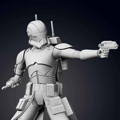 Bad Batch Echo Figurine Pose 1 3d Print Files Galactic Armory