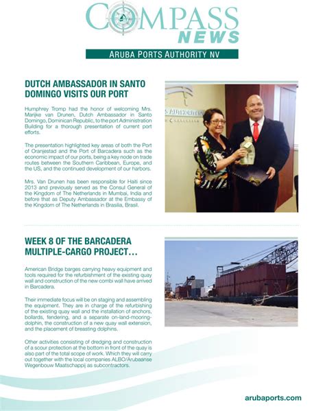 Compass News March 2014 Aruba Ports Authority