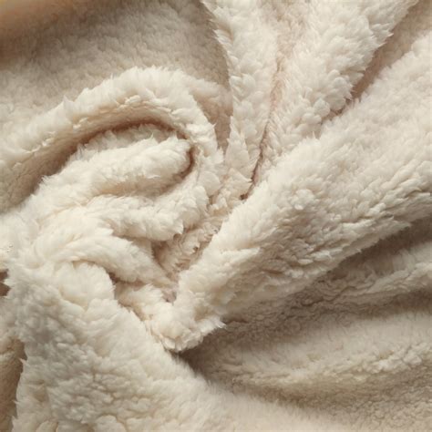 Sherpa Fleece Fabric Cream Supersoft Lamb Cuddle Fur Toys Sheep Soft Clothing