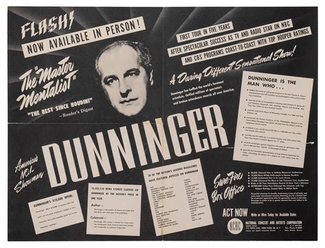 Lot Detail Dunninger Joseph Three Dunninger Advertising Posters 195