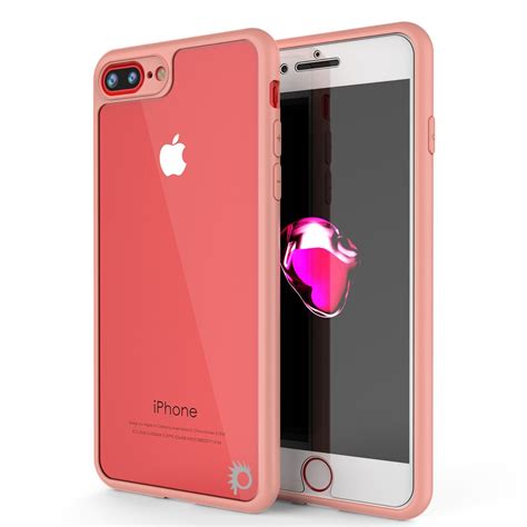 Iphone 8 Plus Case Mask Series Pink Full Body Hybrid Dual Layer T