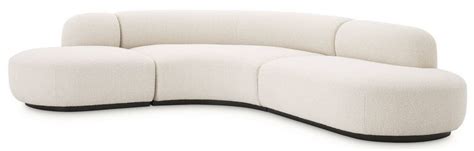 Casa Padrino Luxury Sofa Cream Black 290 X 250 X H 70 Cm Curved