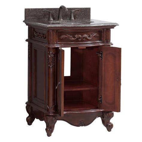 Avanity Provence 25 In Antique Cherry Undermount Single Sink Bathroom Vanity With Imperial Brown