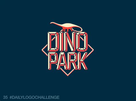 Daily Logo 35/50: Dinosaur Amusement Park | Amusement park, Amusement, Park