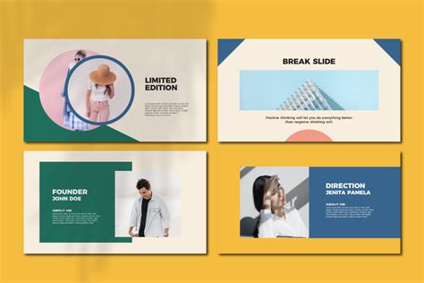 Blanky Powerpoint Template On Yellow Images Creative Store