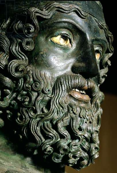 Greek Antiquite Bronze Statue Of Warriors Called Riace Bronzes Statue