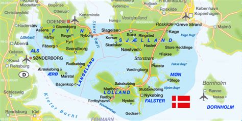 Das königreich dänemark liegt in nordeuropa und ist teil von skandinavien. Map of (Island in Denmark) | Welt-Atlas.de
