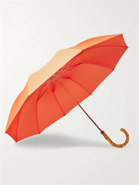 Orange Bamboo Handle Umbrella London Undercover Mr Porter