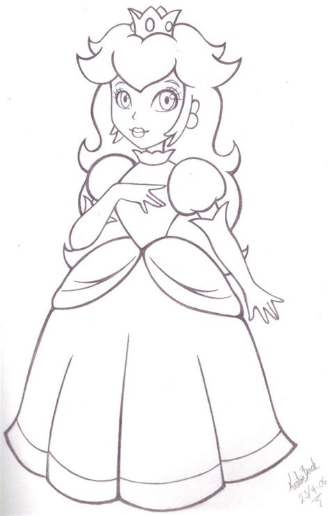 Princess Peach By Blueundine On Deviantart Mermaid Coloring Pages Fall