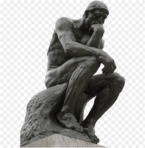 Free Download Hd Png The Thinker Thinking Man Statue Png Transparent
