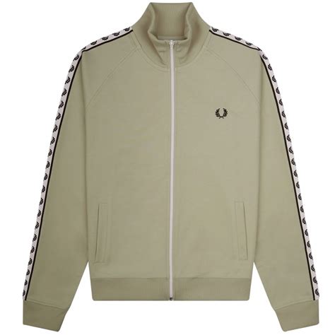Fred Perry Taped Track Jacket Light Oyster Green J6231 P04 Taped Track