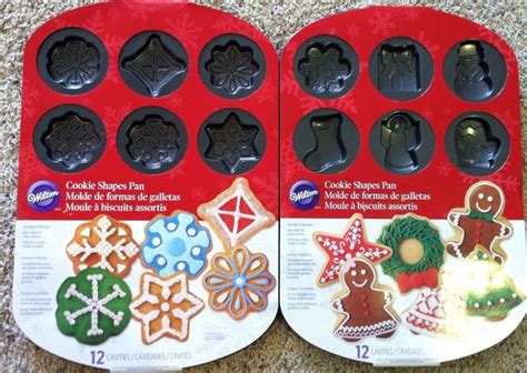 Lot Of 2 Wilton Holiday Cookie Shapes Pans New Snowflakes Christmas