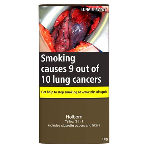 Holborn Yellow Rolling Tobacco And Cigarette Paper 30g Tesco Groceries