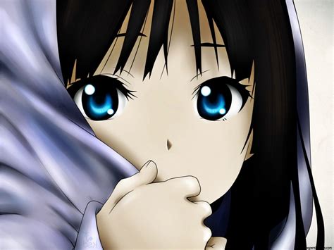 Brown Hair Anime Girl With Blue Eyes Fwdmy