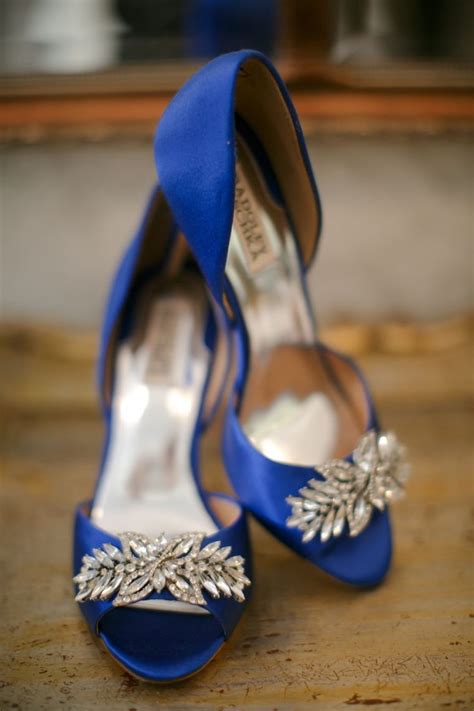 Cobalt Blue Badgley Mischka Wedding Shoes Photo By Brittrene Photo