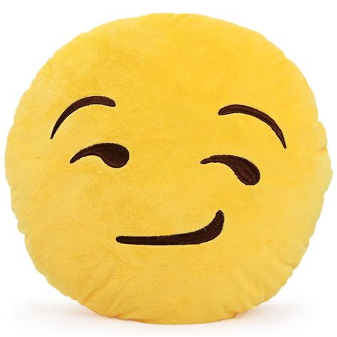 Soft Emoji Cushion Pillow Emoticon Round Yellow Stuffed Plush Toy Phone Decor Ebay