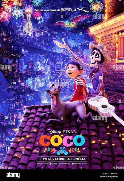 Coco French Poster From Left Dante Miguel Voice Anthony Gonzalez Hector Voice Gael