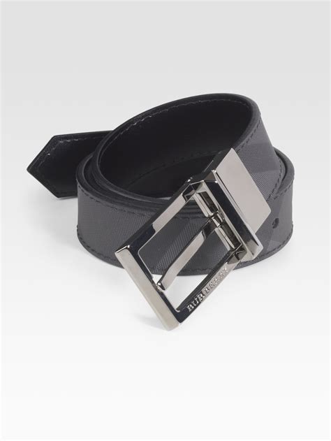 Burberry Reversible Leather Belt In Black For Men Lyst
