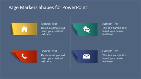 Page Markers Shapes For Powerpoint Slidemodel