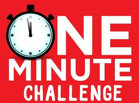 One Minute Challenge Visual Arts And Writing Amino
