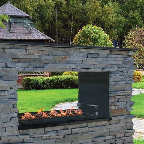 Stanbroil standup patio heater cover, black/camel, 34 d x 87 h. Firegear Key West 30-Inch Linear Propane Gas Fire Pit ...
