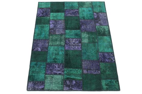 Teppich lila in großer vielfalt im benuta onlineshop entdecken. Patchwork Teppich Grün Lila in 200x150 (1001-167118 ...