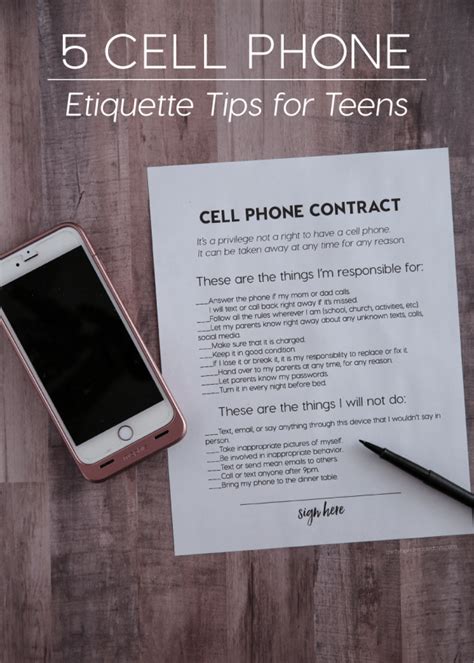 cell phone etiquette tips  teens