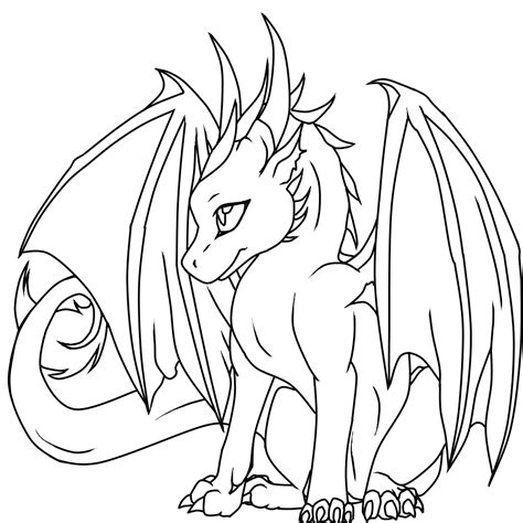 Anime Dragon Coloring Pages At Getdrawings Free Download