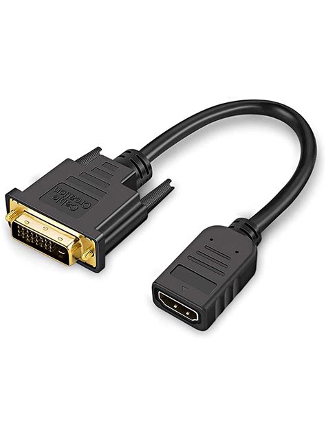 Cablecreation Hdmi To Dvi Extension Cable 05ft Short Bi Directional