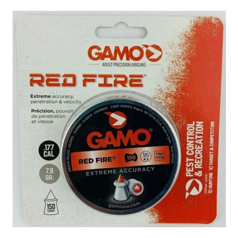 Classical Style Gamo Red Fire Pellets 177 Cal 150ct Tin Ballistic Tip