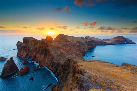 Sunrise Madeira Island Madeira Island Nature Desktop Wallpaper