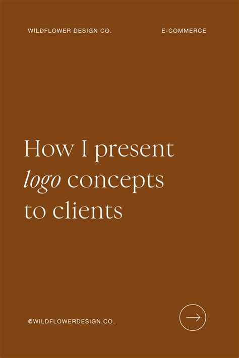 A Brown Background With The Words How I Present Logo Concepts To Client