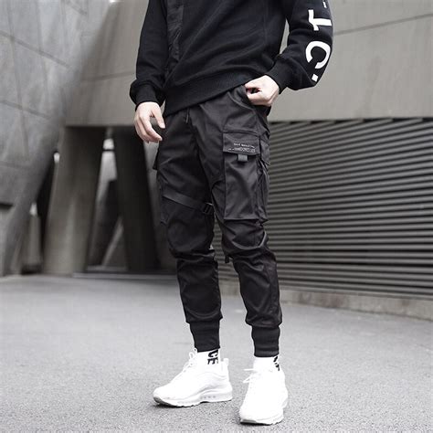 Check spelling or type a new query. Hommes rubans couleur bloc noir poche Cargo pantalon 2019 ...