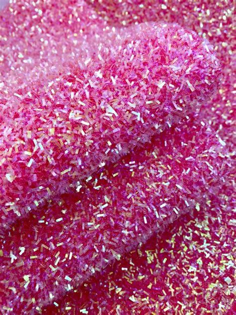 Coral Pink Fuzzy Tinsel Opalescent Shimmer Glitter Fabric Etsy