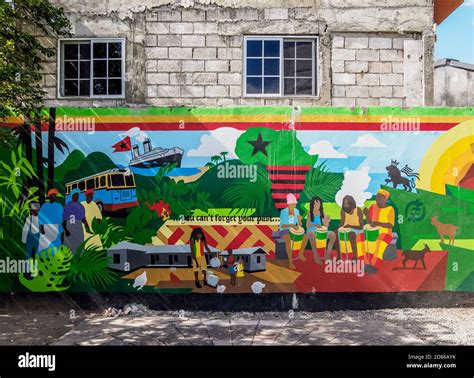 Graffiti Mural Paintings At Culture Yard Trench Town Kingston Saint