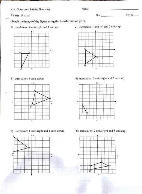 Translation And Reflection Practice Worksheet