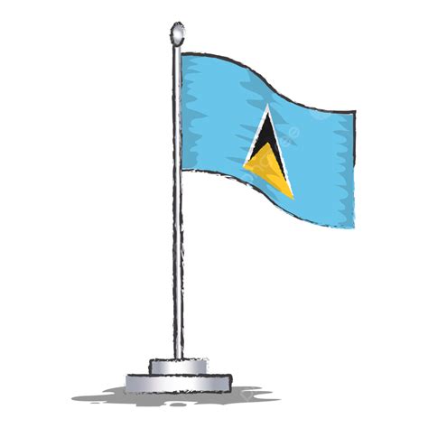 St Lucia Flag Vector Illustration St Lucia Flag Vector Symbol Png And Vector With Transparent