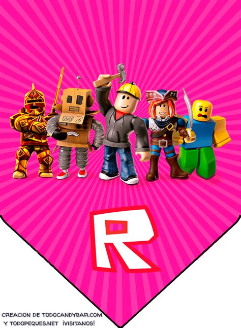 Jugar juegos y roblox ofrece controles que permiten a los padres restringir cómo los niños pueden interactuar en el. Kit Imprimible ROBLOX rosa Descarga Gratis | Todo Candy Bar
