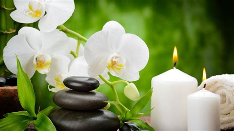 Candle Orchid Spa Towel 4k Hd Wallpaper Rare Gallery